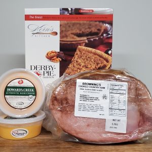 Authentic Beer Cheese, Spiral Glazed Country Ham and Kern's Derby Pie