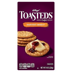 Toasteds Harvest Wheat Crackers - 8 oz box.