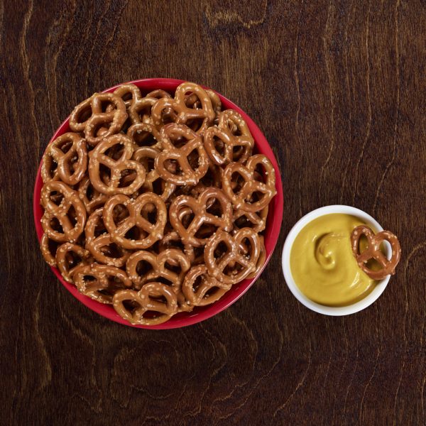 Mini Snyder Pretzels in a bowl