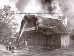 Allman's Restaurant, circa 1978, was located on the Kentucky River at the confluence of Howard's Creek with its' own boatdock and faced Boonesboro Road. 